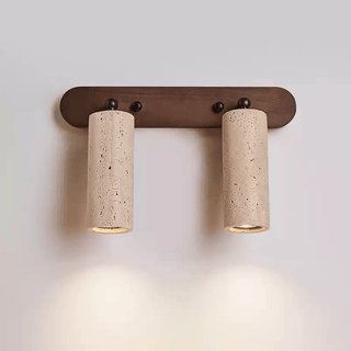 Travertine Triple Spotlight Wall Lamp-Neutral Decor