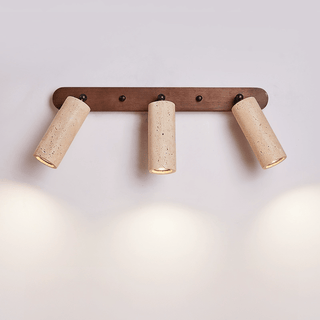 Travertine Triple Spotlight Wall Lamp-Neutral Decor