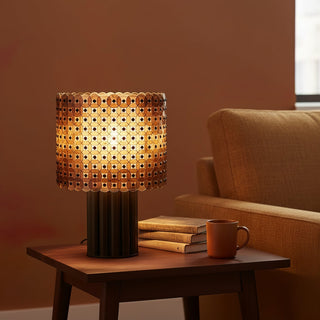 Mica Disc Lattice Table Lamp-Neutral Decor