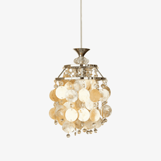 Shell Disc Pendant Light-Neutral Decor