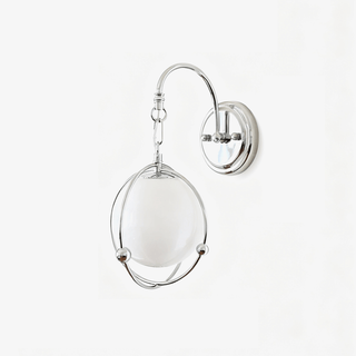 Orb Cage Semi Wall Lamp-Neutral Decor