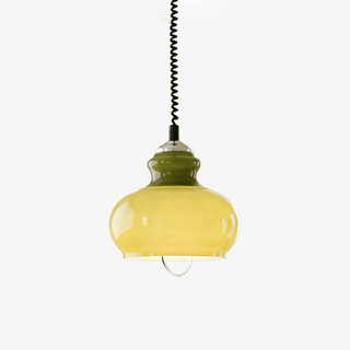 Gradient Glass Coil Pendant Light-Neutral Decor