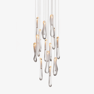 Pearlescent Filament Chandelier-Neutral Decor