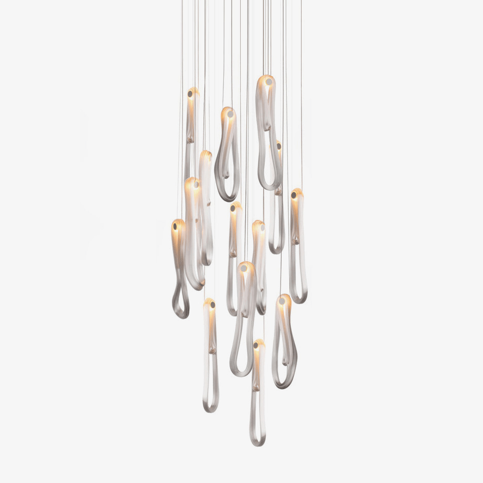 Pearlescent Filament Chandelier-Neutral Decor