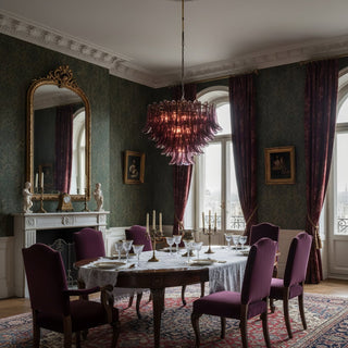 Amethyst Bloom Chandelier-Neutral Decor