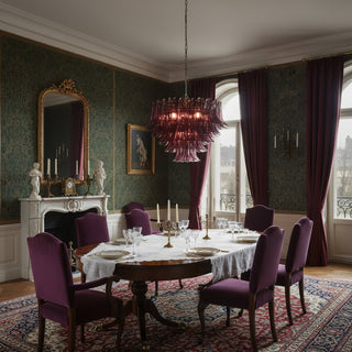 Amethyst Bloom Chandelier-Neutral Decor