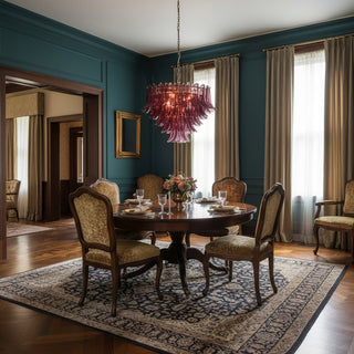Amethyst Bloom Chandelier-Neutral Decor