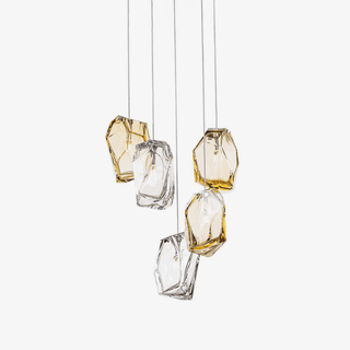 Crystal Rock Cluster Pendant Light-Neutral Decor