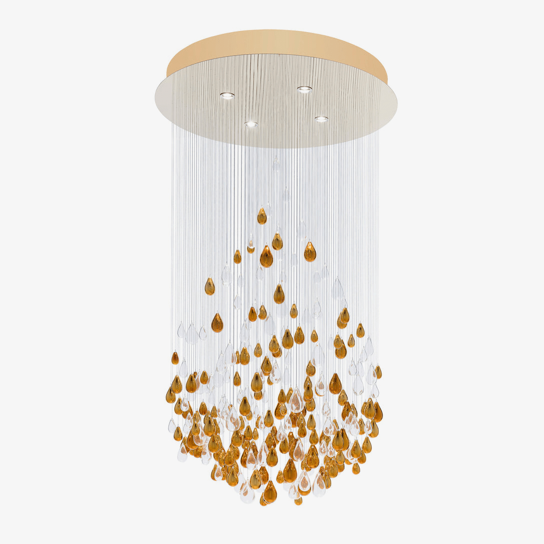 Droplets Sculpture Chandelier-Neutral Decor