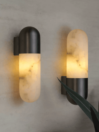 Capsule Alabaster Sconce-Neutral Decor