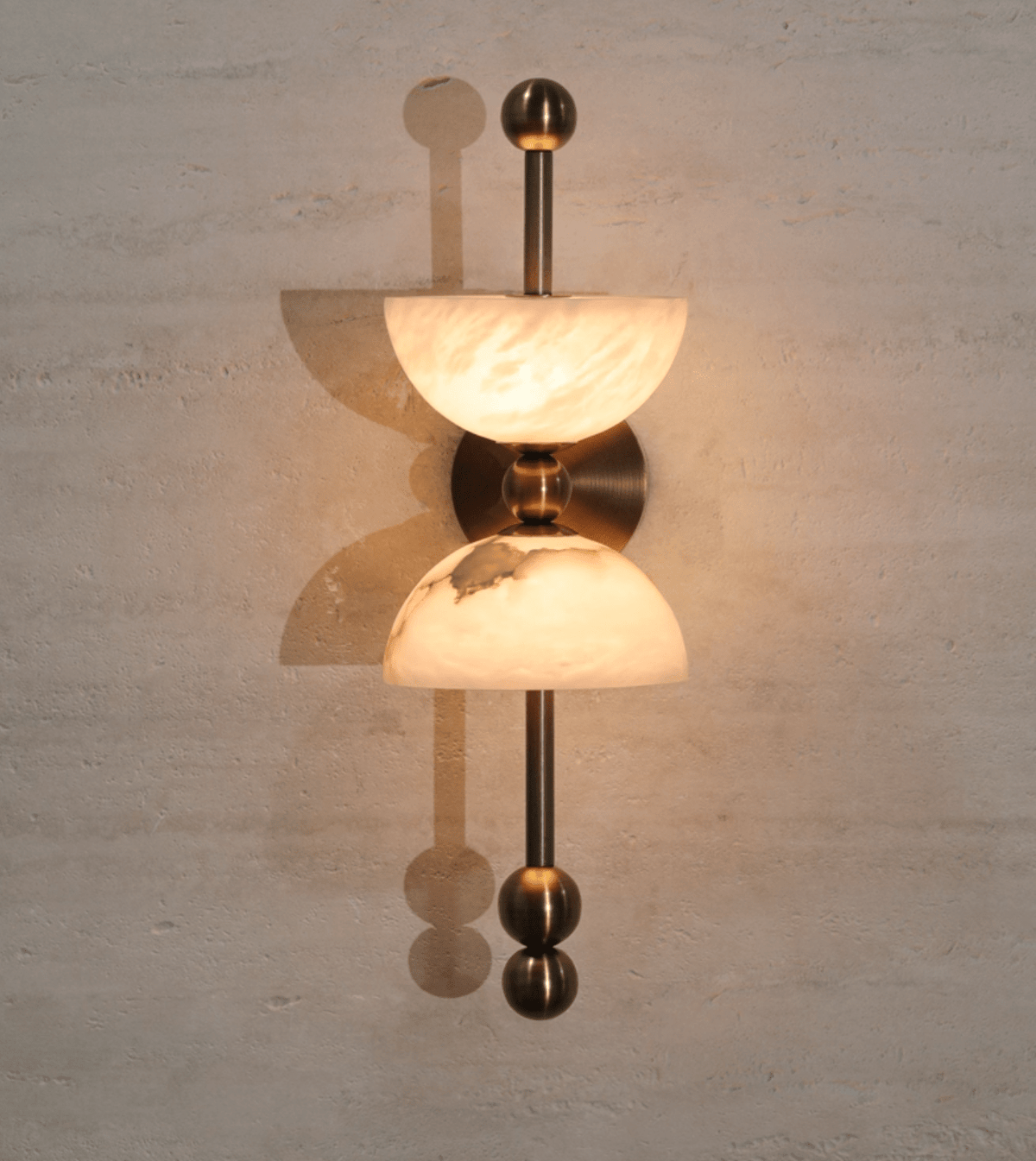 Duo Alabaster Wall Lamp-Neutral Decor