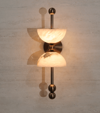 Duo Alabaster Wall Lamp-Neutral Decor