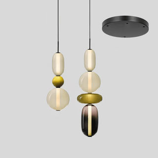 Candied Glass Combo Pendant Light-Neutral Decor