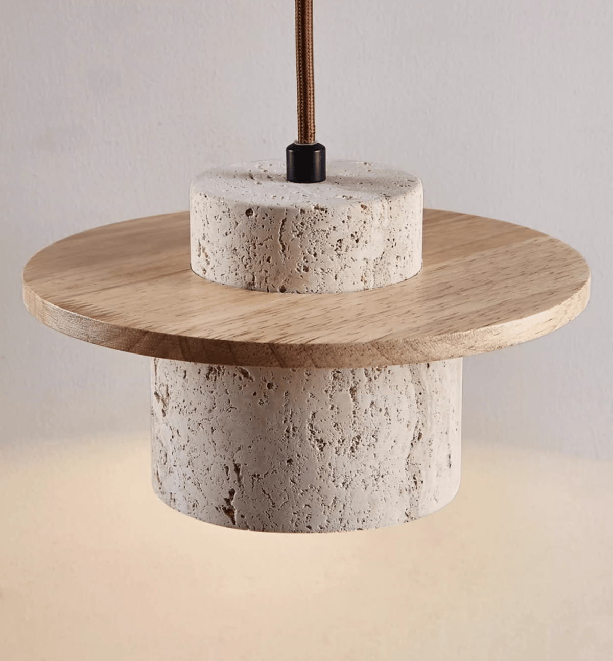 Cylindrical Stone Sconce-Neutral Decor