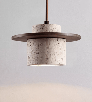 Cylindrical Stone Sconce-Neutral Decor