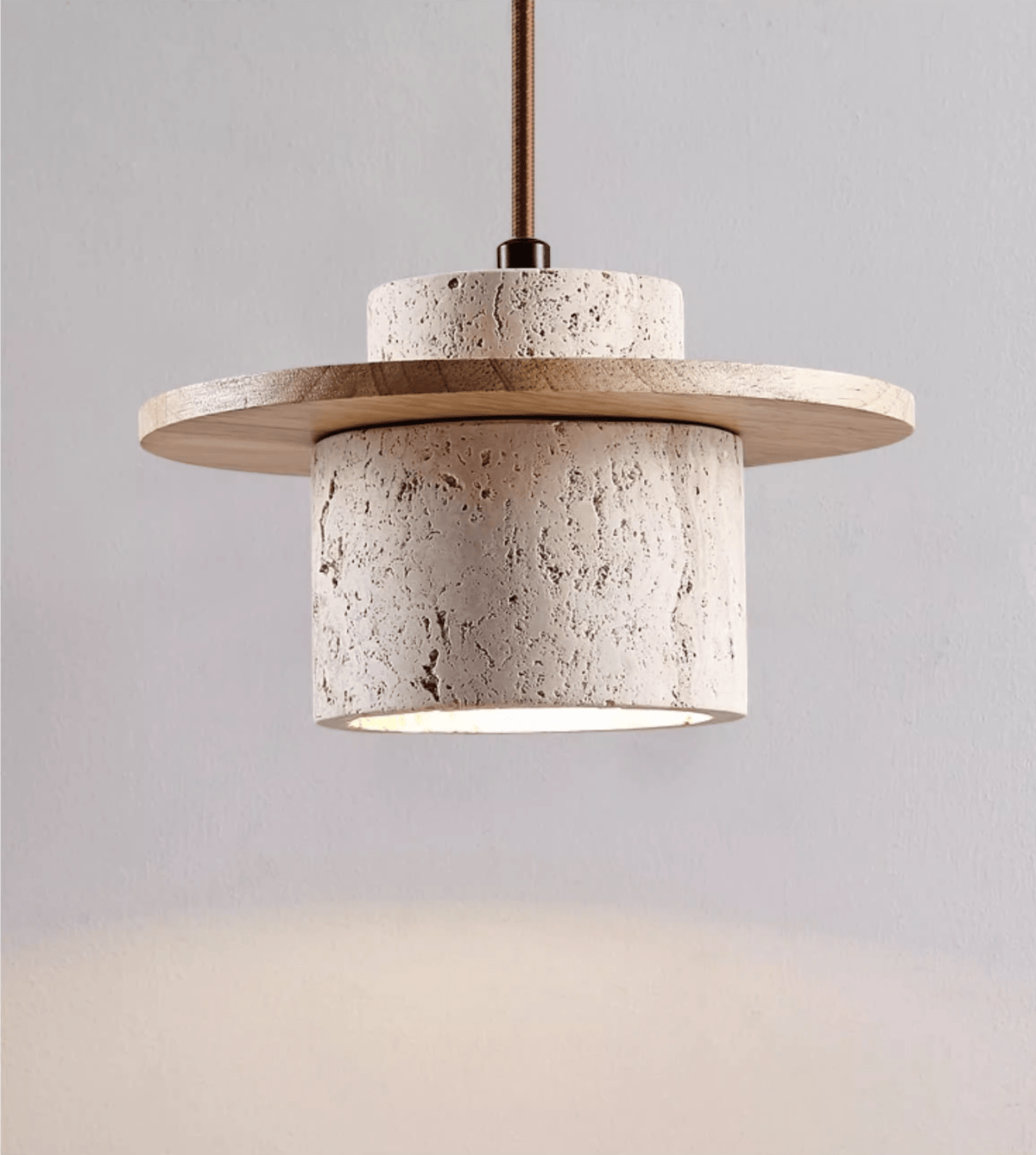 Cylindrical Stone Sconce-Neutral Decor