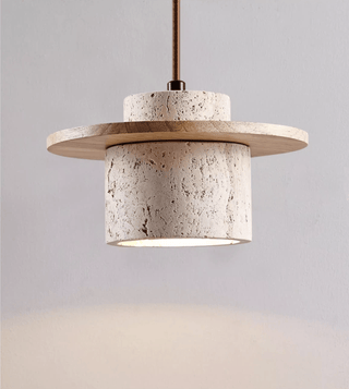 Cylindrical Stone Sconce-Neutral Decor
