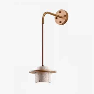 Cylindrical Stone Sconce-Neutral Decor