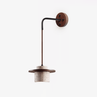 Cylindrical Stone Sconce-Neutral Decor