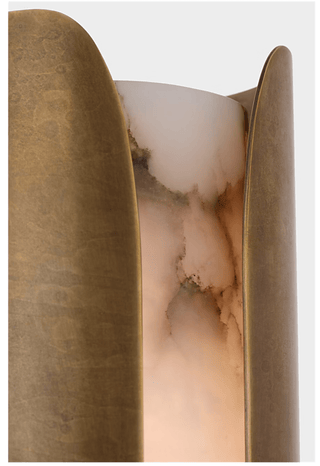 Cradled Alabaster Sconce-Neutral Decor