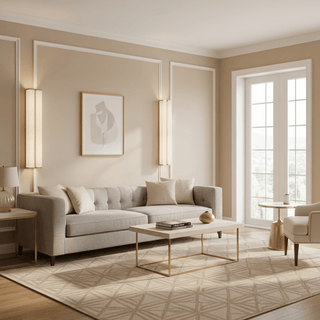 Columnar Fabric Sconce-Neutral Decor