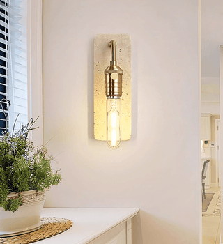 Industrial Stone Sconce-Neutral Decor