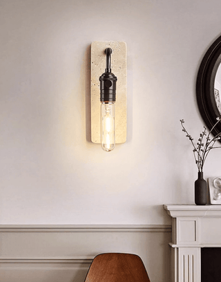 Industrial Stone Sconce-Neutral Decor