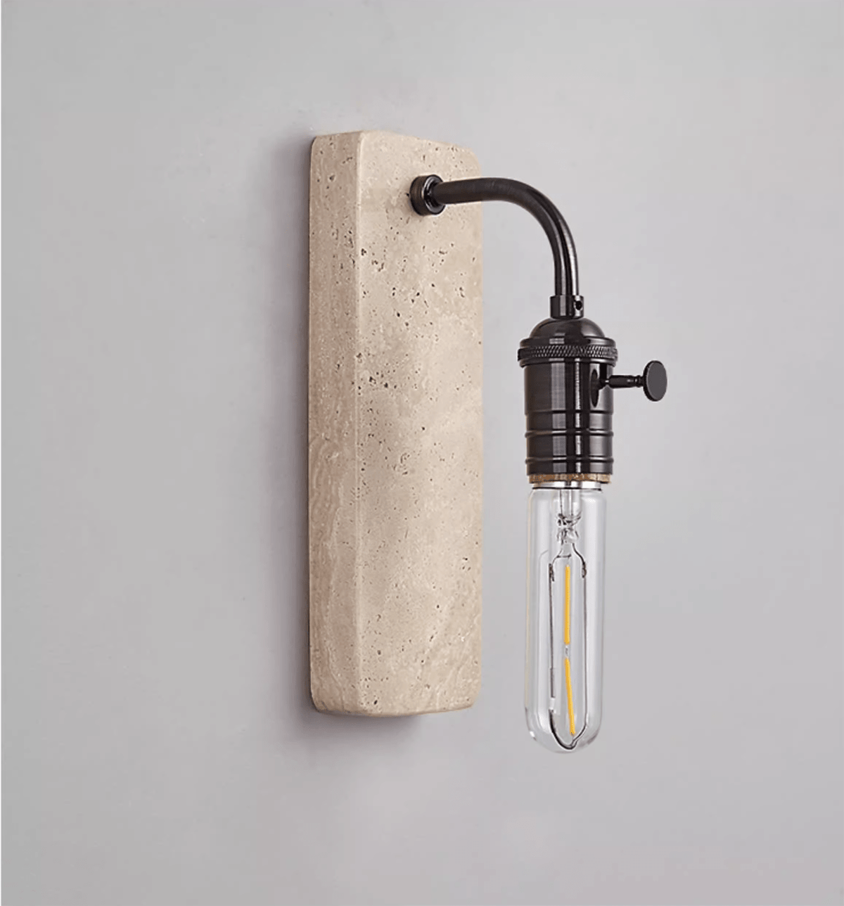 Industrial Stone Sconce-Neutral Decor
