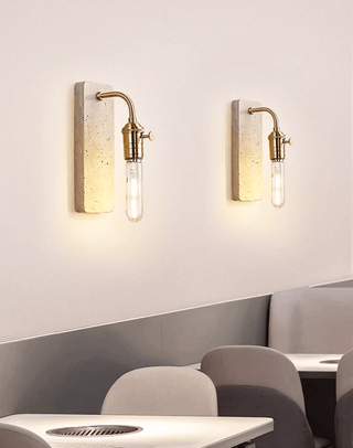 Industrial Stone Sconce-Neutral Decor