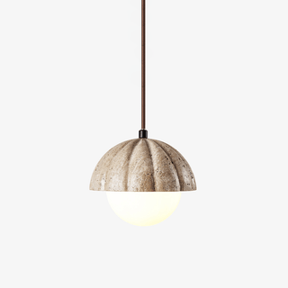 Fluted Orb Pendant Lamp-Neutral Decor