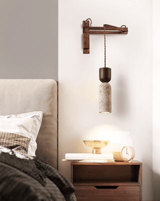 Travertine Fusion Wall Sconce-Neutral Decor