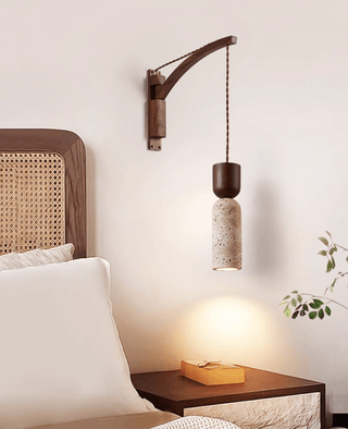 Travertine Fusion Wall Sconce-Neutral Decor