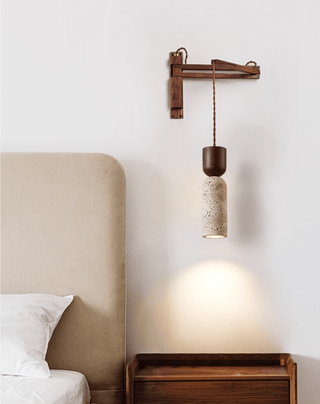 Travertine Fusion Wall Sconce-Neutral Decor