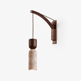 Travertine Fusion Wall Sconce-Neutral Decor