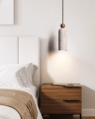 Cylinder Wood Bead Pendant Light-Neutral Decor