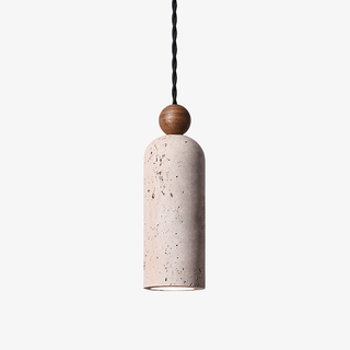 Cylinder Wood Bead Pendant Light-Neutral Decor