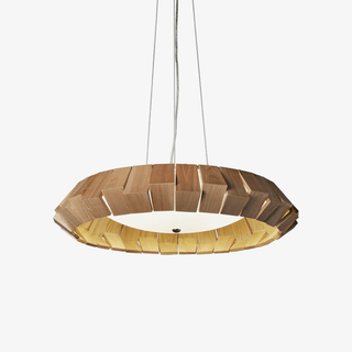 Wooden Patchwork Ring Chandelier-Neutral Decor