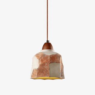 Microcement Textured Pendant Light-Neutral Decor
