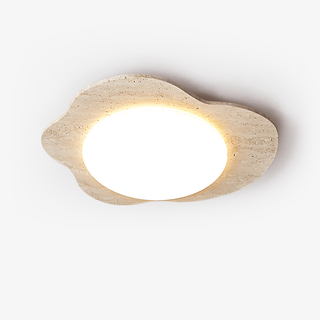 Travertine Cloud Ceiling Lamp-Neutral Decor