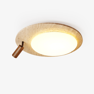 Travertine Oval Knob Ceilling Lamp-Neutral Decor