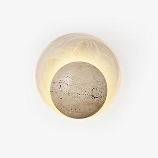 Genesis Travertine Wall Lamp-Neutral Decor