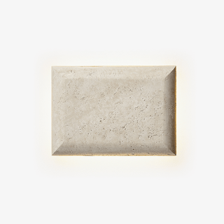 Mesa Glow Travertine Sconce-Neutral Decor