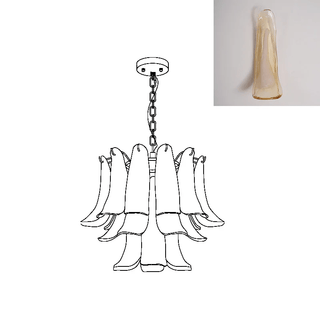 Glass Leaf Chandelier-Neutral Decor