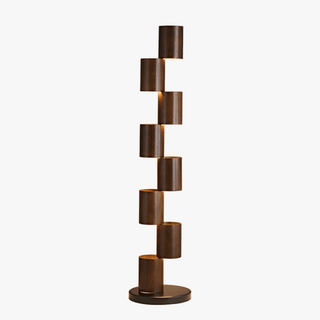 Aris Stacked Bois Tower Lampadaire