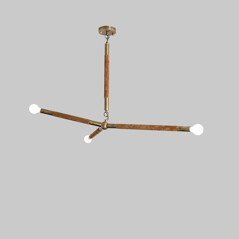Solireon Lustre Moderne en Laiton Enveloppé Linéaire