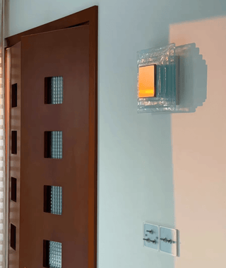 Cleo Verre Water Cube Cascade Applique Murale