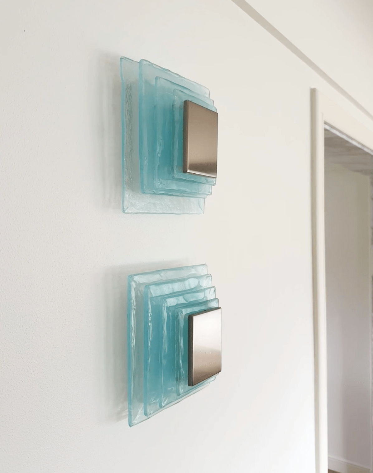 Cleo Verre Water Cube Cascade Applique Murale