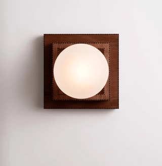 Luna Applique Murale en Bois Globe Empilé Texturé Moderne Artistique