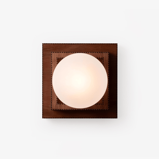 Luna Applique Murale en Bois Globe Empilé Texturé Moderne Artistique
