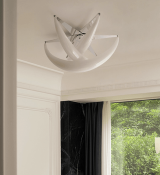 Maia Plafonnier Contemporaine en Résine Blanche